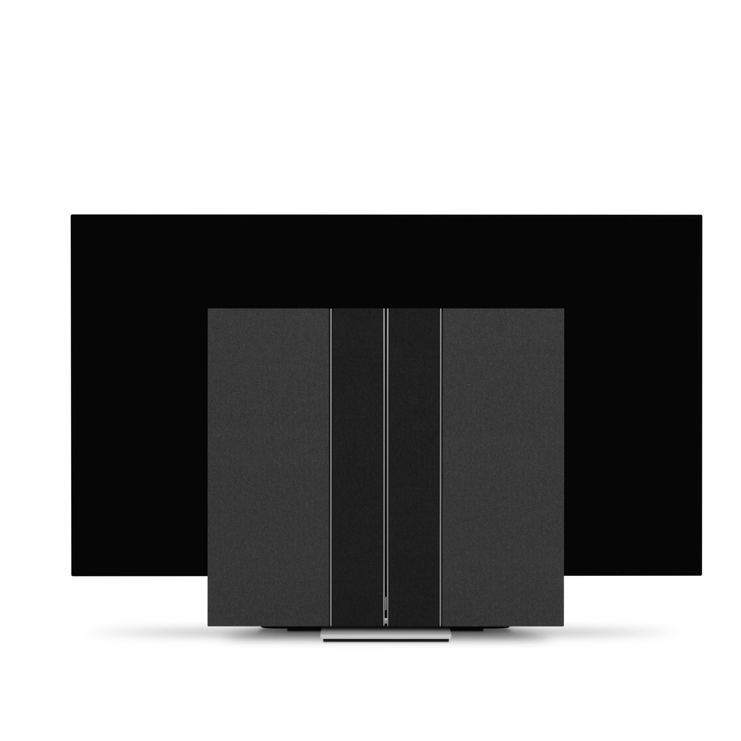 Beovision Harmony Silber / Grey Melange frontal geschlossenes Soundcenter