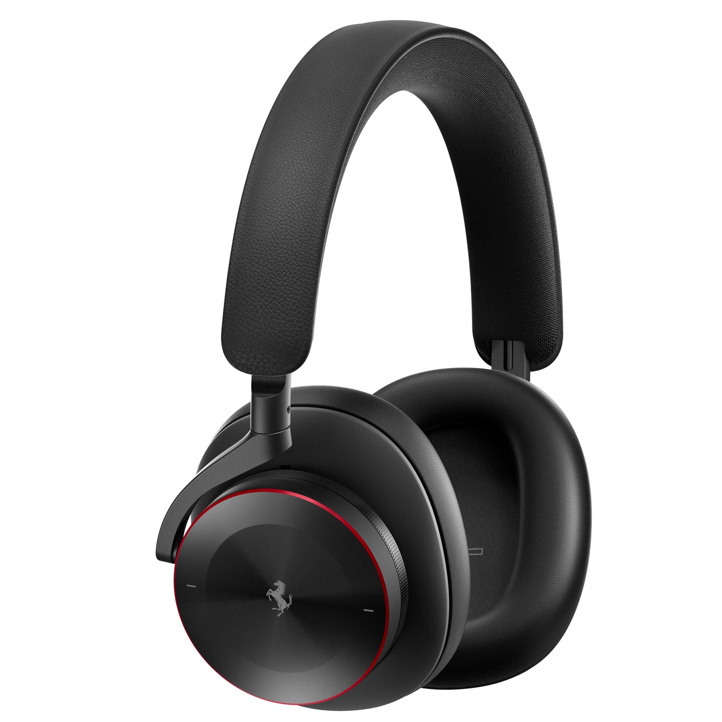 B&O BeoPlay H95 in schwarz mit Ferrari-rot und Logo