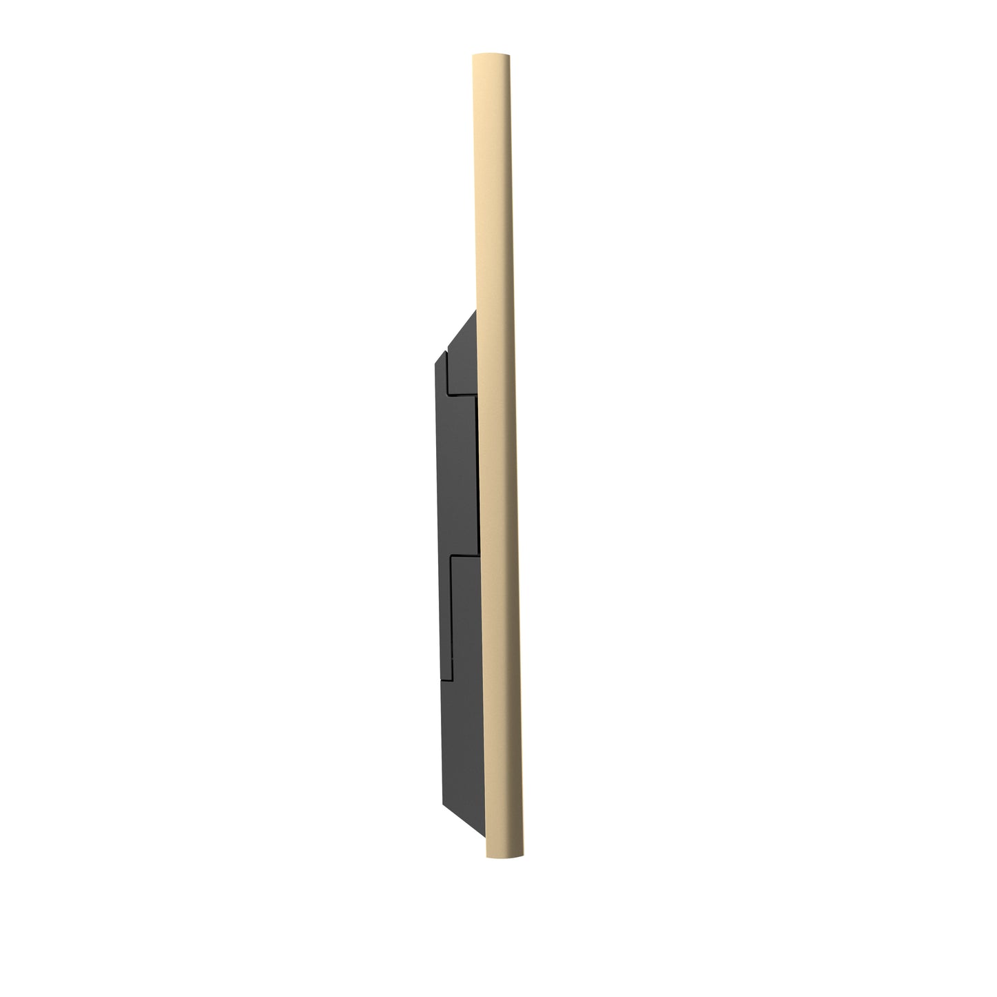 B&O Beovision Contour 48 Zoll Gold Tone - an Wandhalterung mit light oak Cover - von der Seite