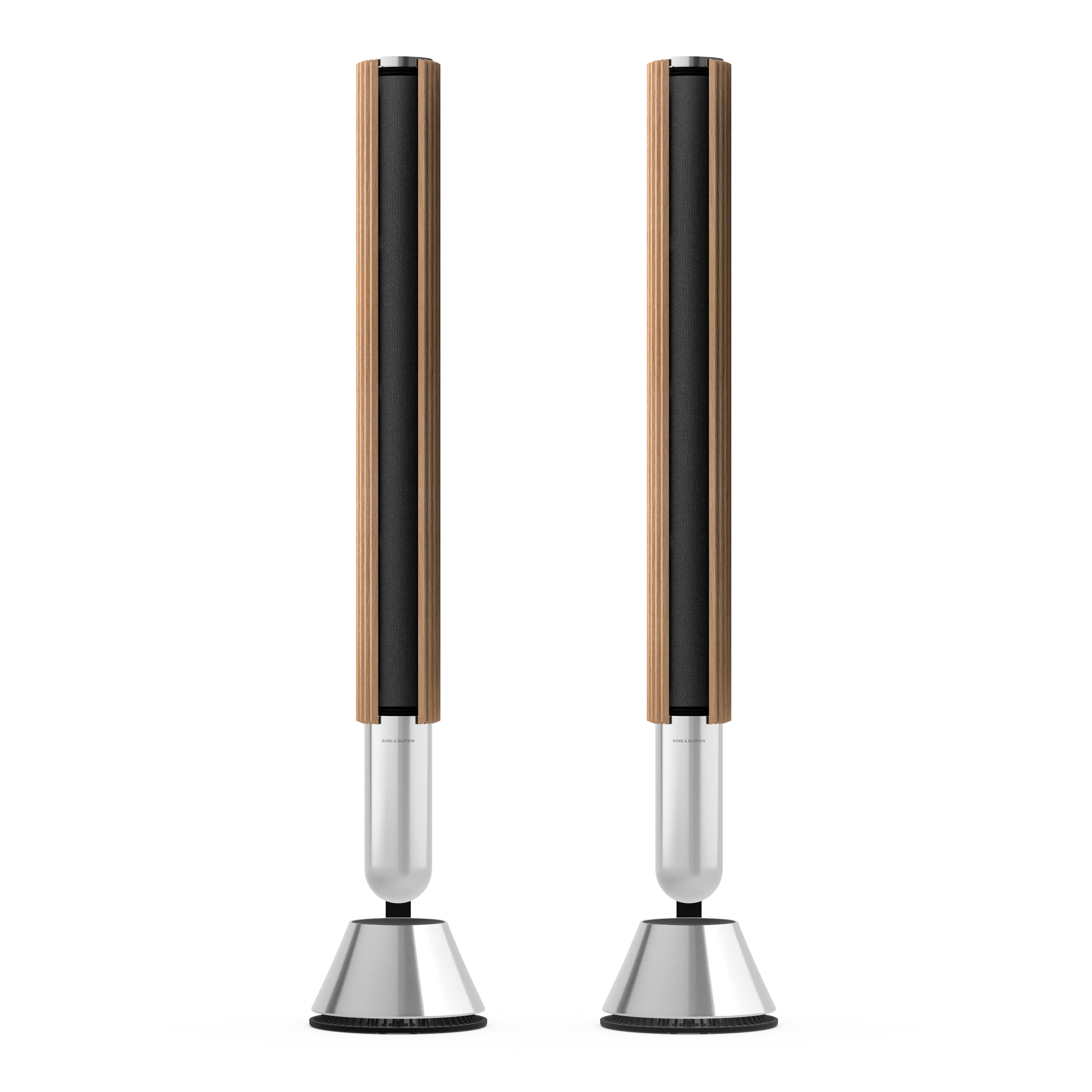 Bang & Olufsen, B&O Beolab 28 in natural aluminium mit Eichholzcovern, bodenstehend