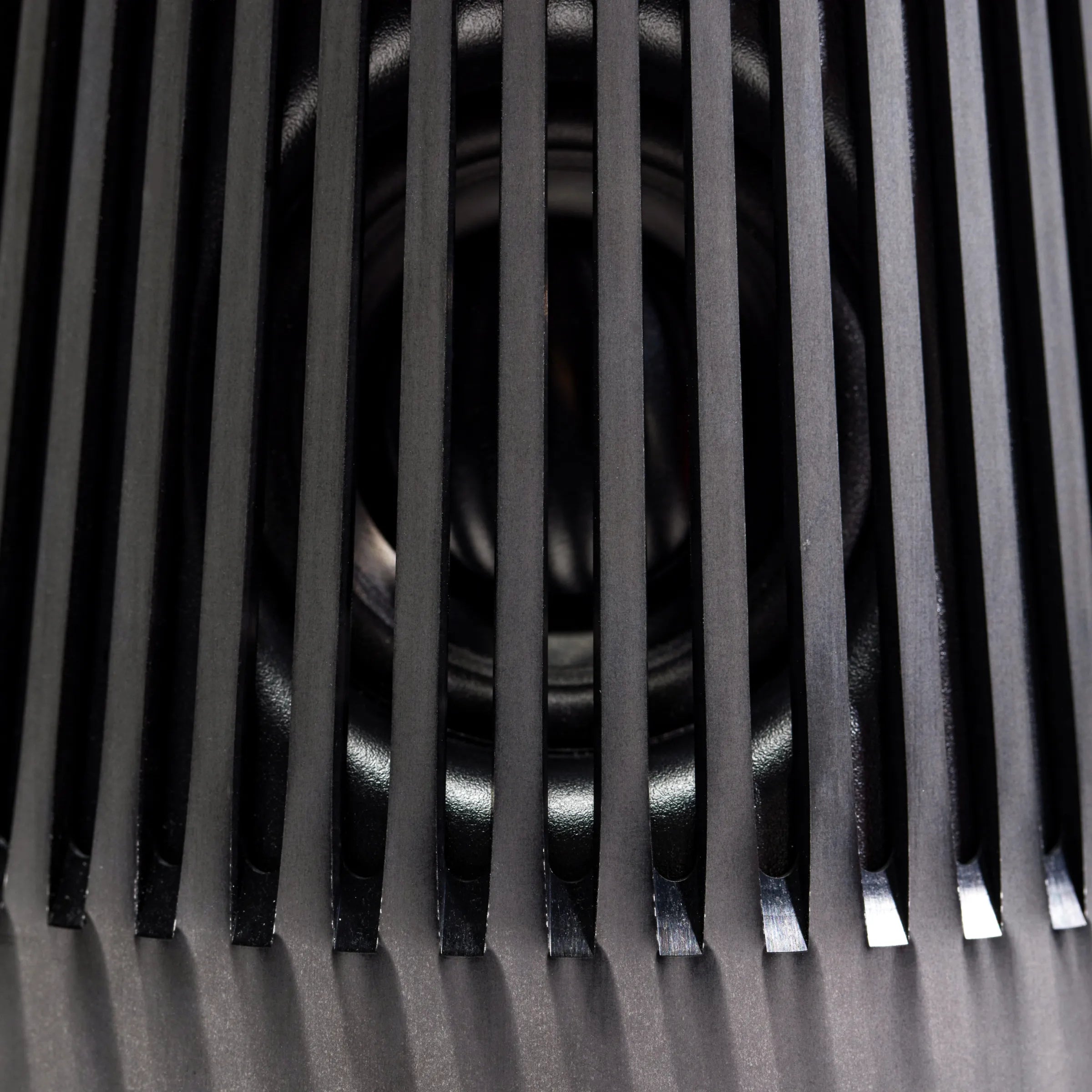Beosound 2 Vollebak Edition. Detailaufnahme Lautsprechertreiber oben