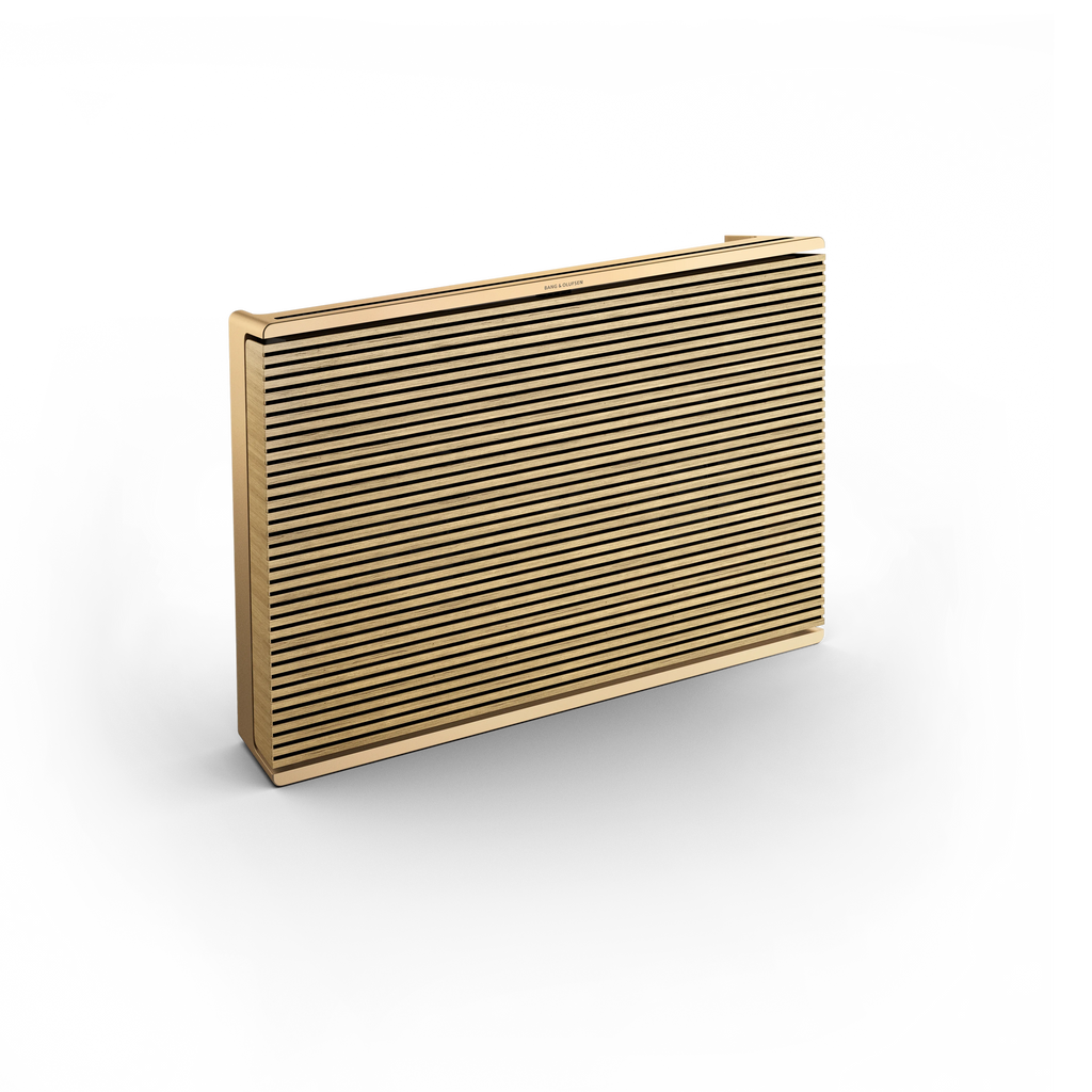 Bang & Olufsen, B&O Beosound Level in Gold Tone / Light oak over