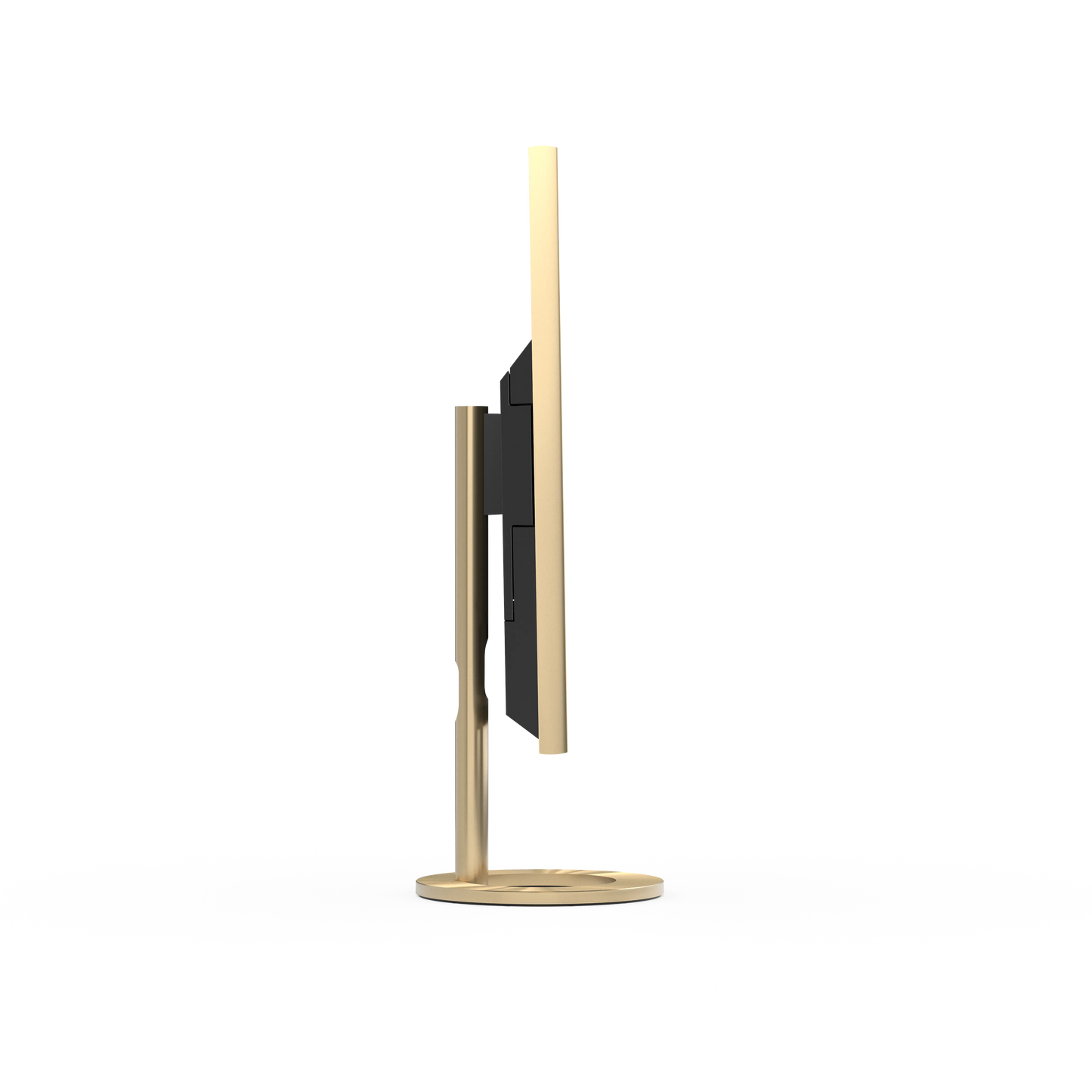 Bang & Olufsen, B&O, Beovision Contour Gold Tone mti Holzabdeckung in light oak auf Bodenstandfuß - Seitliche Ansicht 