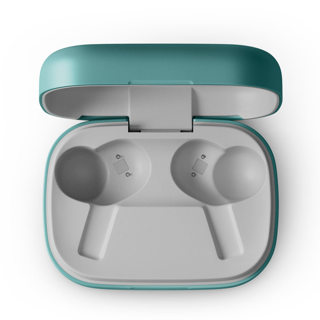 Bang & Olufsen, B&O, Beoplay Eleven (Hi-Fi-ANC-Earbuds) - Eucalyptus Green Ladeschale