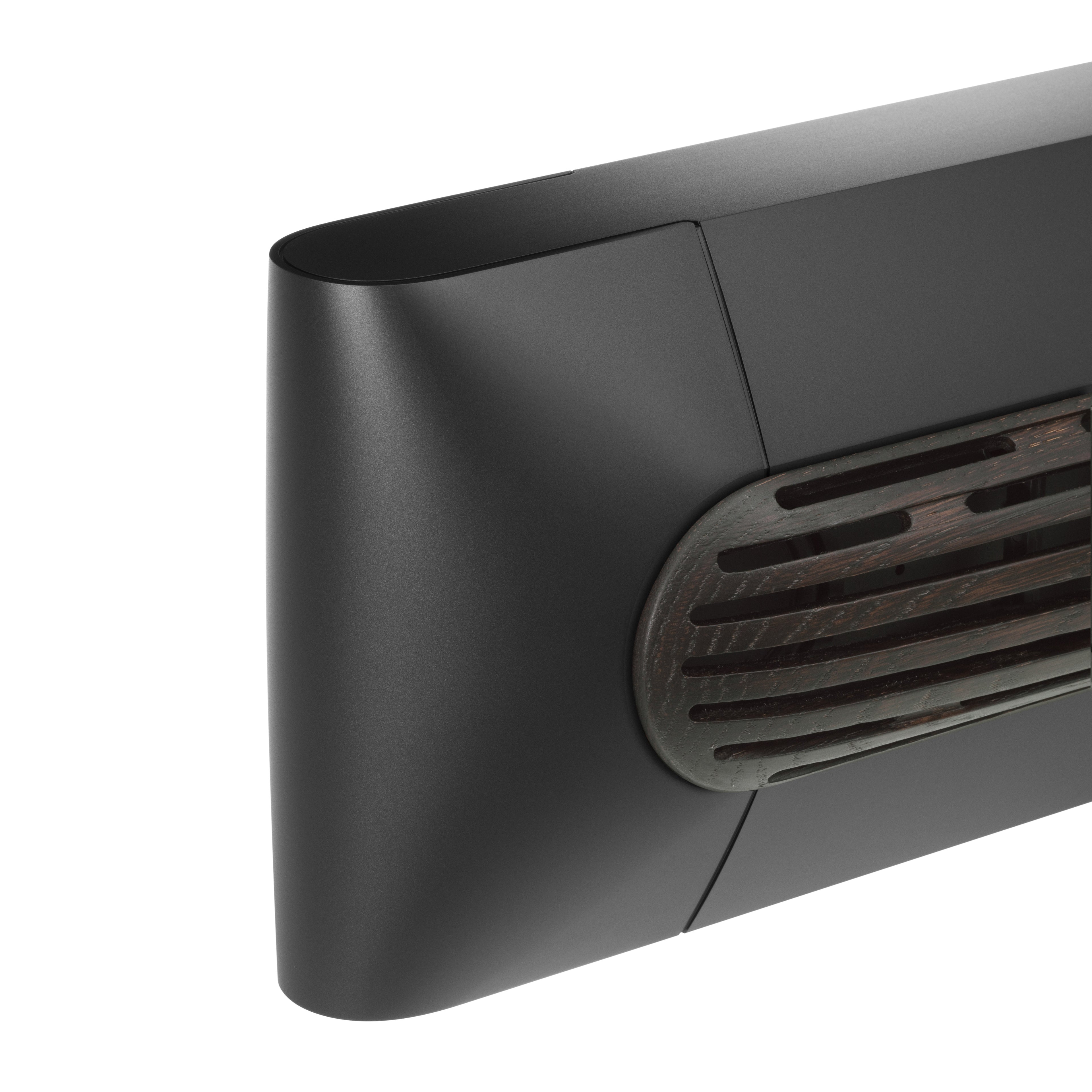 Bang & olufsen Beosound Premiere Soundbar von vorn mit Holzcover in Dark Oak