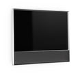 B&O Bang & Olufsen Beovision Contour 48 Zoll silber - an Wandhalterung mit grey melange Cover - seitlich vorn