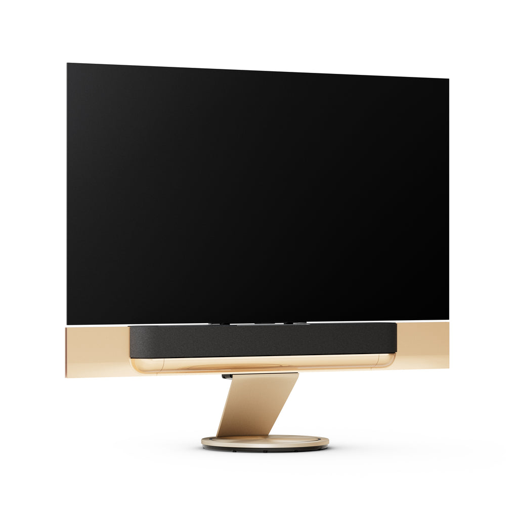Bang & Olufsen Beovision Theatre 77 auf Motorbodenstandfuß mit Cover in grey melange