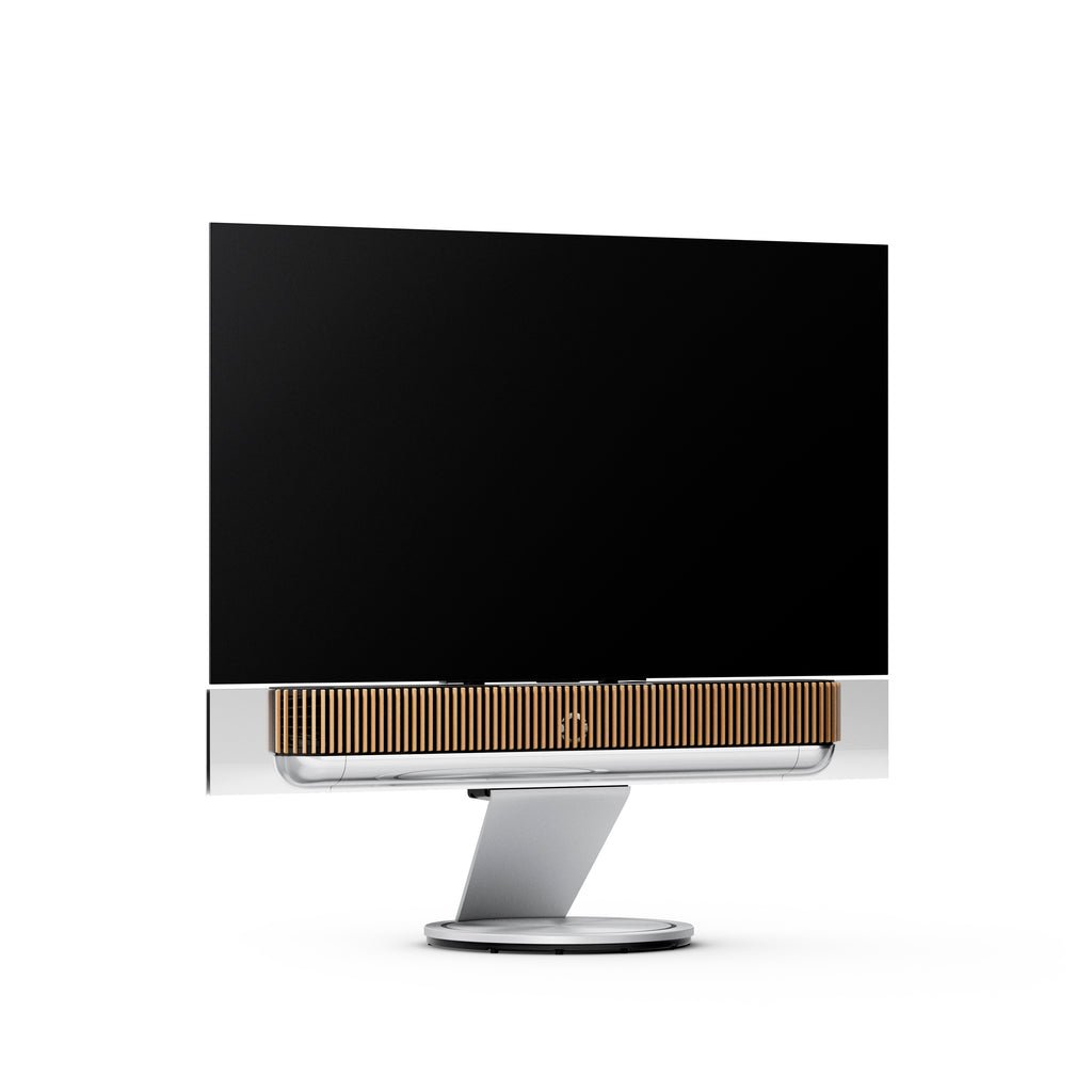 Bang & Olufsen Beovision Theatre 65 Zoll Auf Motorbodenstandfuß mit Cover in oak wood