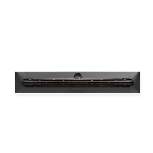 Bang & Olufsen, B&O Beosound Premiere in Black Anthracite mit Cover in Dak oak