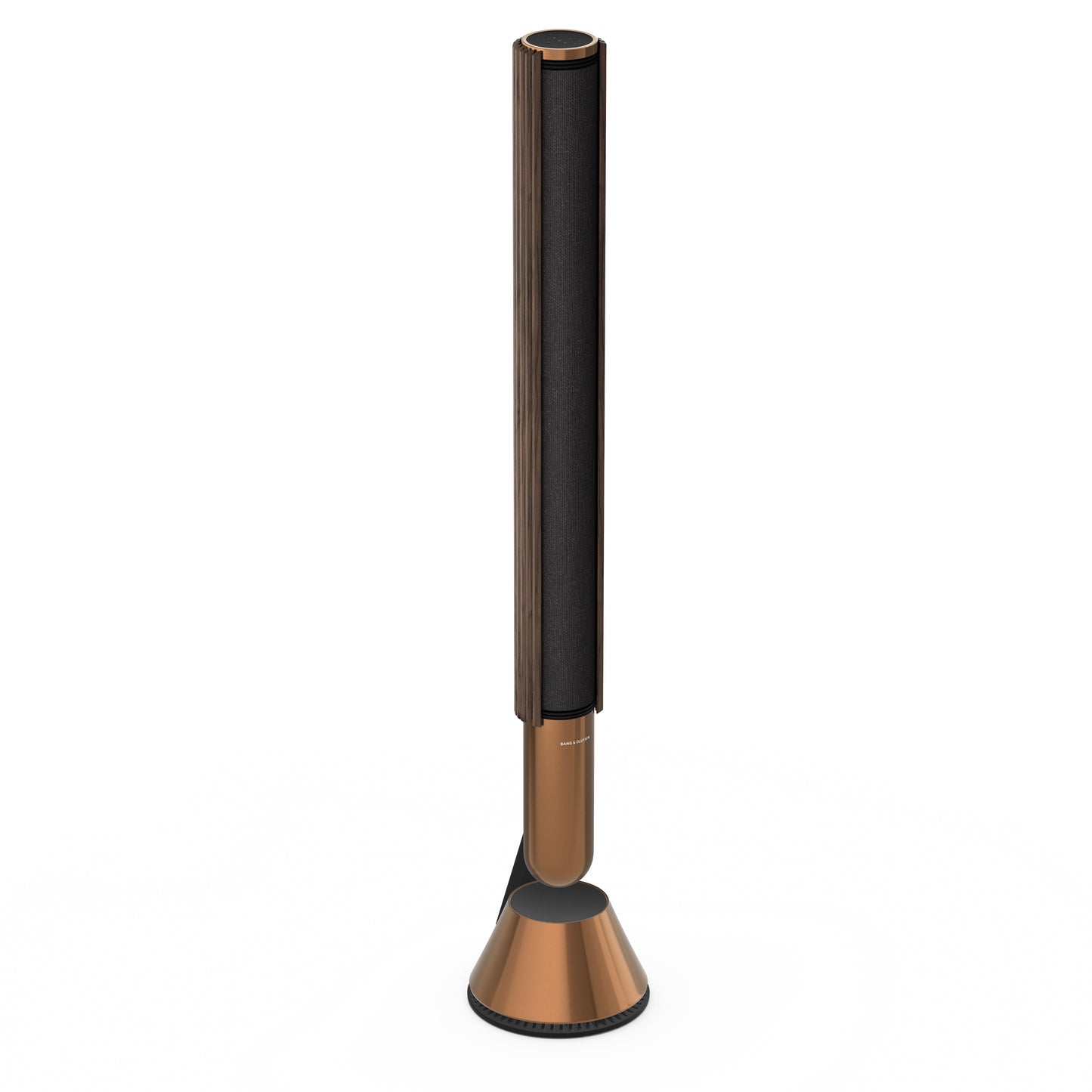 BeoLab 28 in Bronze Tone mit Cover in Walnussholz