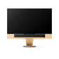 BeoSound Theatre in gold tone as TV in 77 inches  with fabric cover in grey melange on floor stand