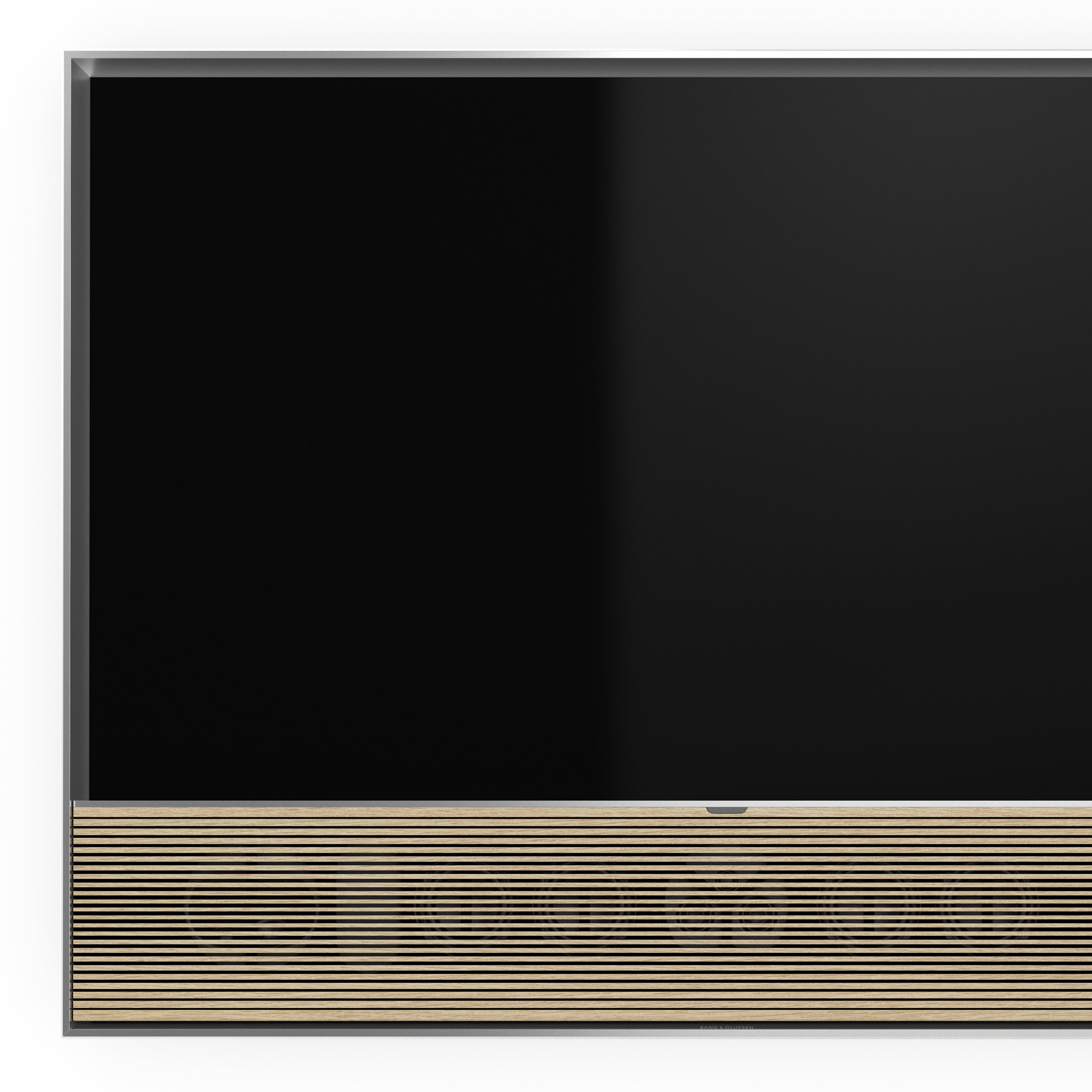 Bang & Olufsen BeoViSion Contour - Rahmen in Silber, Lautsprecherabdeckung in light oak